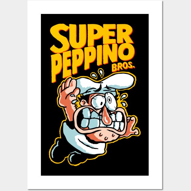 Super Peppino - Black Shirt Wall Art by demonigote